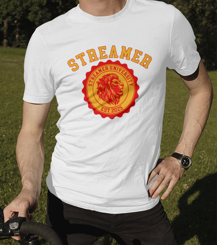 Streamer University Est 2025 Lion Emblem T-Shirt