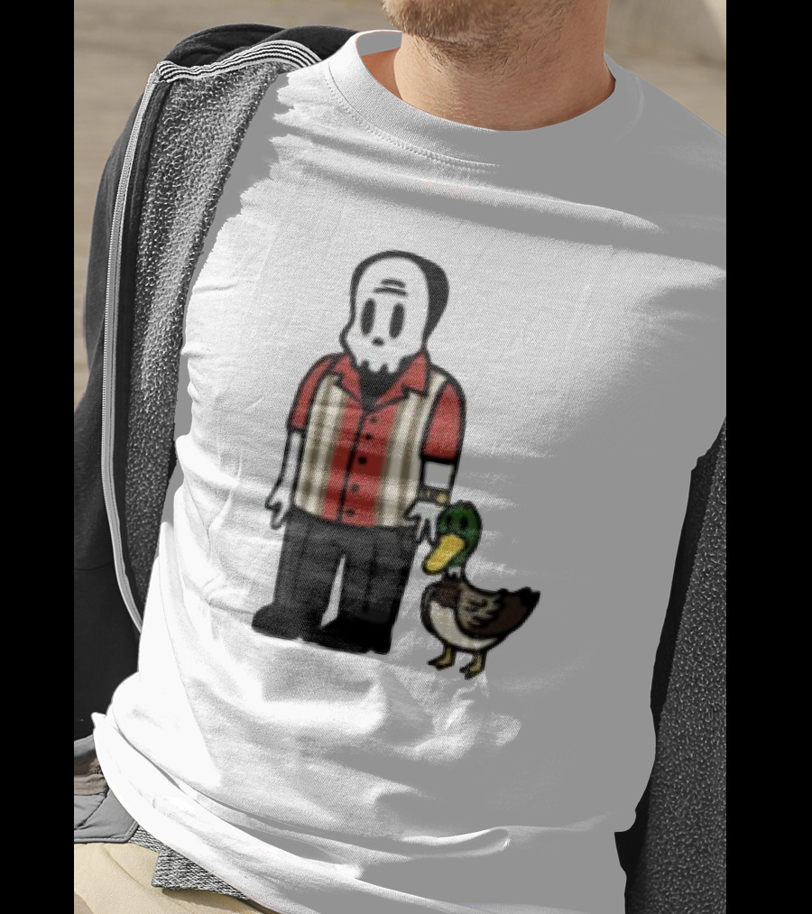 Warren Lotas Skull Character With Duck Companion Bowling Style Outfit T-Shirt