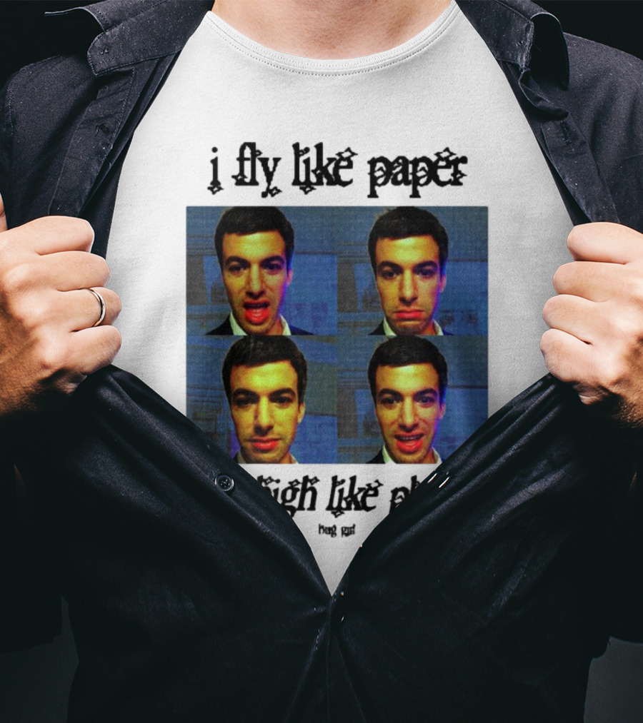 Bug Girl I Fly Like Paper Get High Like Planes Four Faces T-Shirt