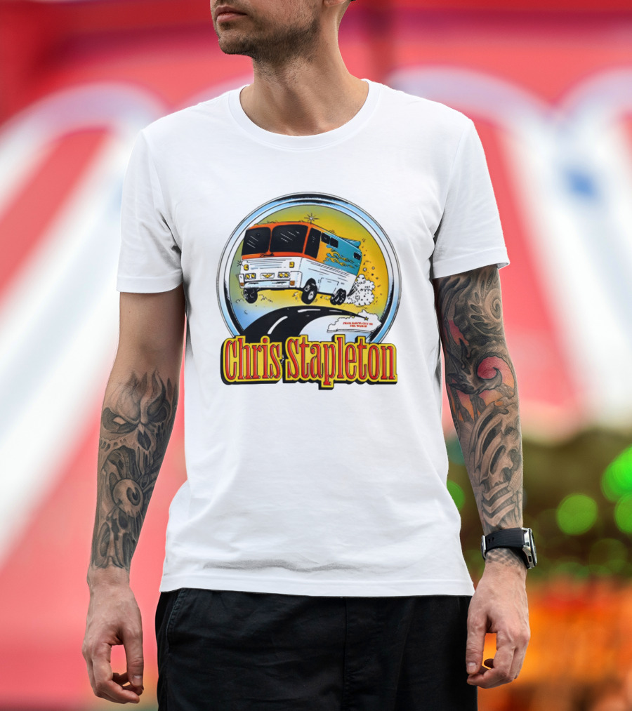 Chris Stapleton Youth Bus Flying Road Adventure T-Shirt
