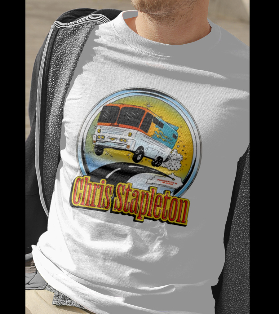 Chris Stapleton Youth Bus Flying Road Adventure T-Shirt