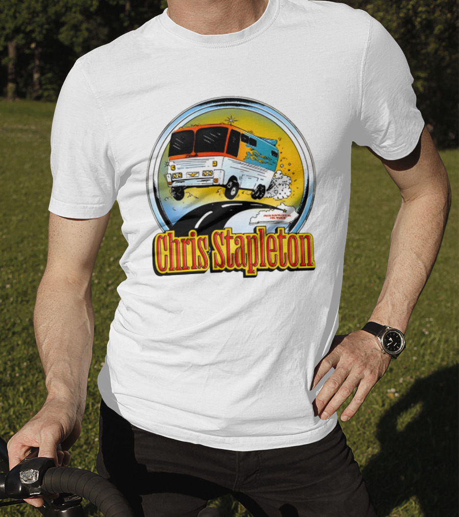 Chris Stapleton Youth Bus Flying Road Adventure T-Shirt