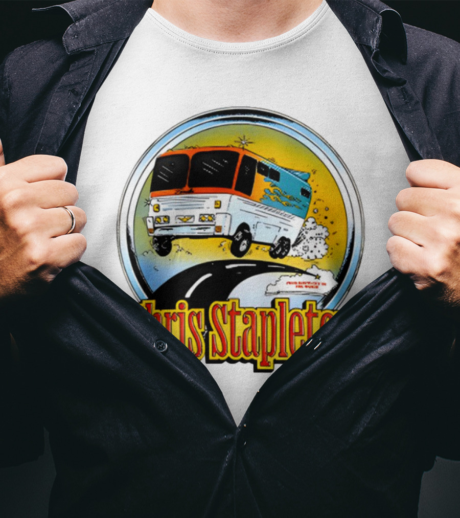 Chris Stapleton Youth Bus Flying Road Adventure T-Shirt