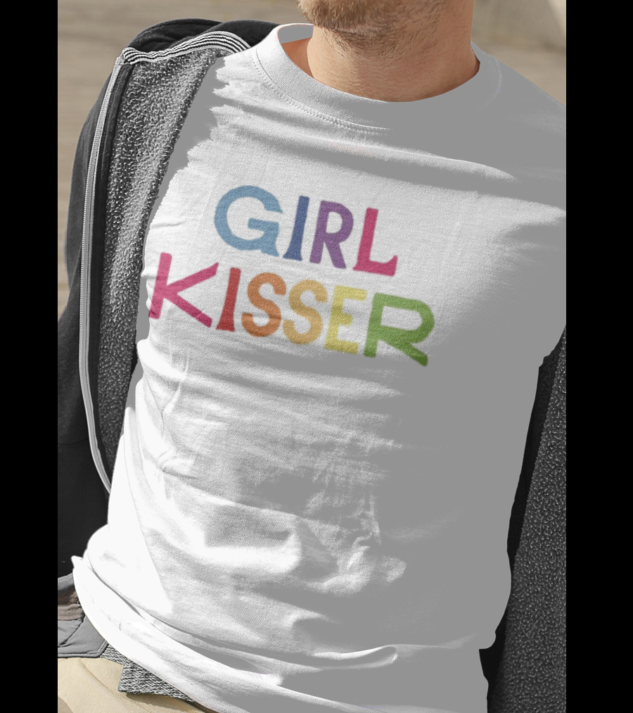 Rainbow Pride Girlinred Girl Kisser LGBTQ+ Bold Statement T-Shirt