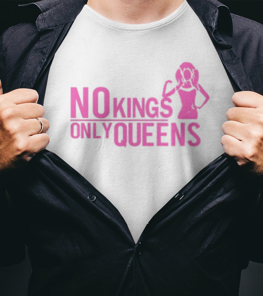 Mrwilliamsprek No Kings Only Queens Empowerment Pink Iconic Statement T-Shirt