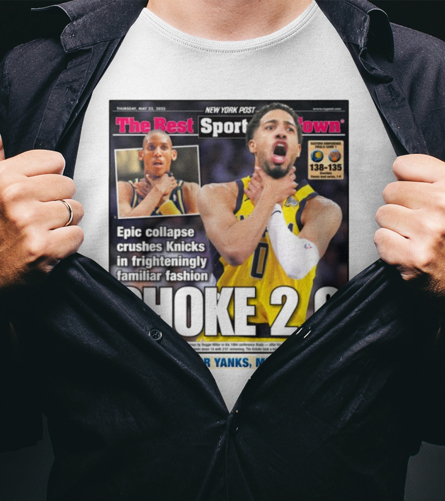 New York Post Epic Collapse Choke 2.0 Knicks Frighteningly Familiar Fashion T-Shirt