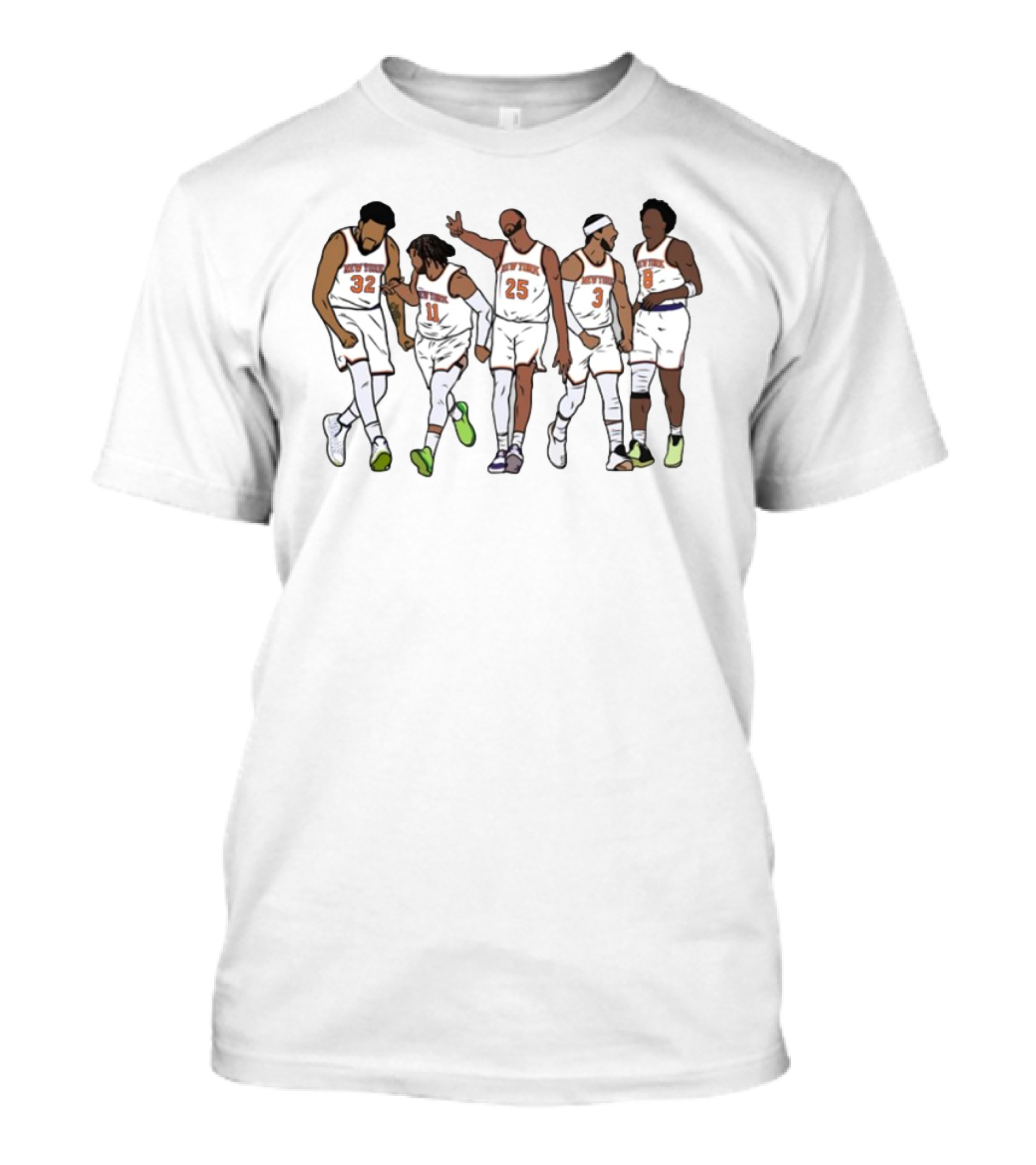 New York Basketball Brunson Hart Classic Team Players Illustration T-Shirt