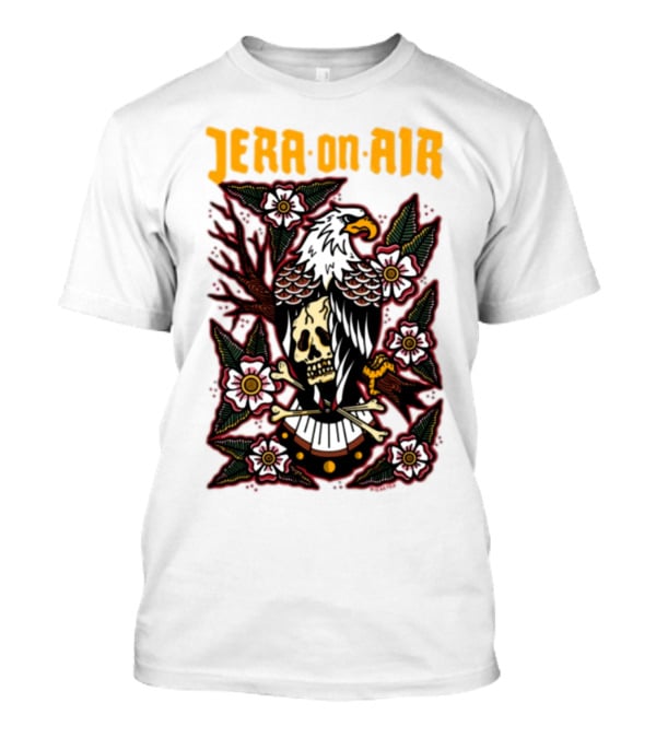 Richie Disaster Jera On Air Eagle Skull Floral Design T-Shirt
