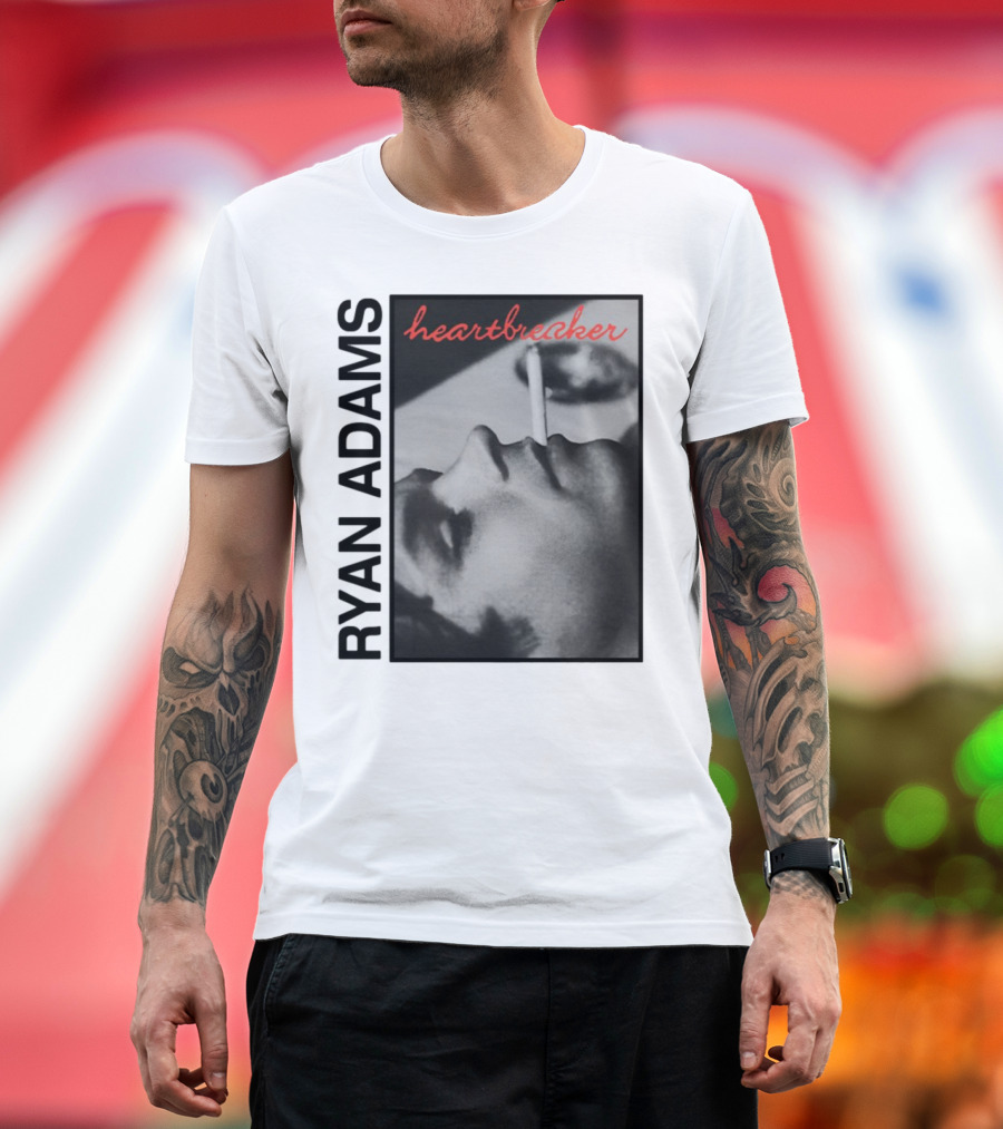 Ryan Adams Heartbreaker Anniversary Cigarette Portrait T-Shirt