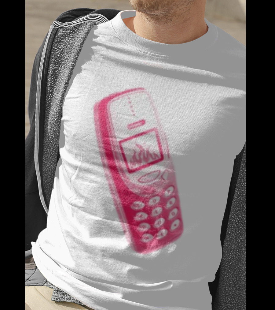 Ben Ellis The Burner Phone Retro Cell Fire Graphic T-Shirt