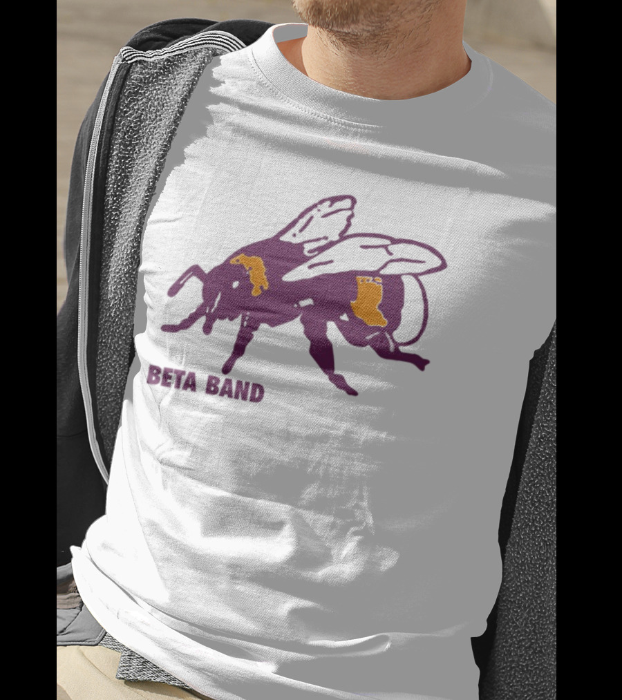 Beta Band Abstract Bee Purple Yellow T-Shirt