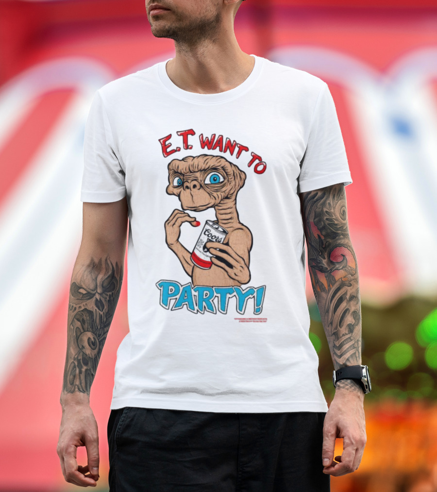 E.T. Want To Party Coors Can T-Shirt