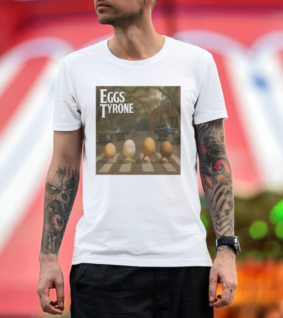 Eggs Tyrone Abbey Road Parody Street Scene T-Shirt