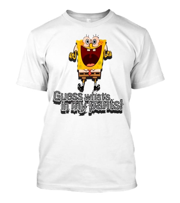 "Guess What's In My Pants Funny SpongeBob SquarePants Patrick Reference" T-Shirt