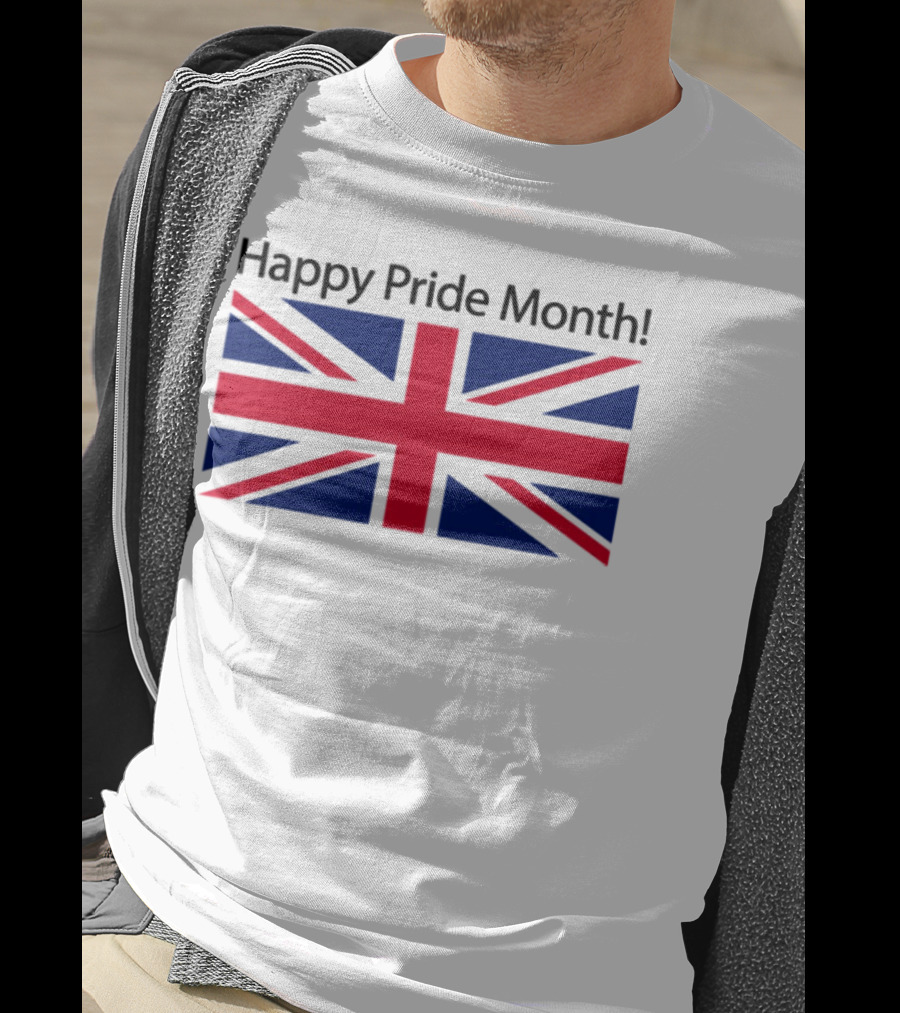 UK Flag Illegalshirts Happy Pride Month American Flag T-Shirt
