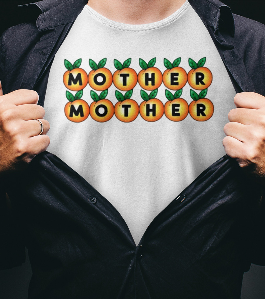 Mother Mother Peach Design Pattern T-Shirt
