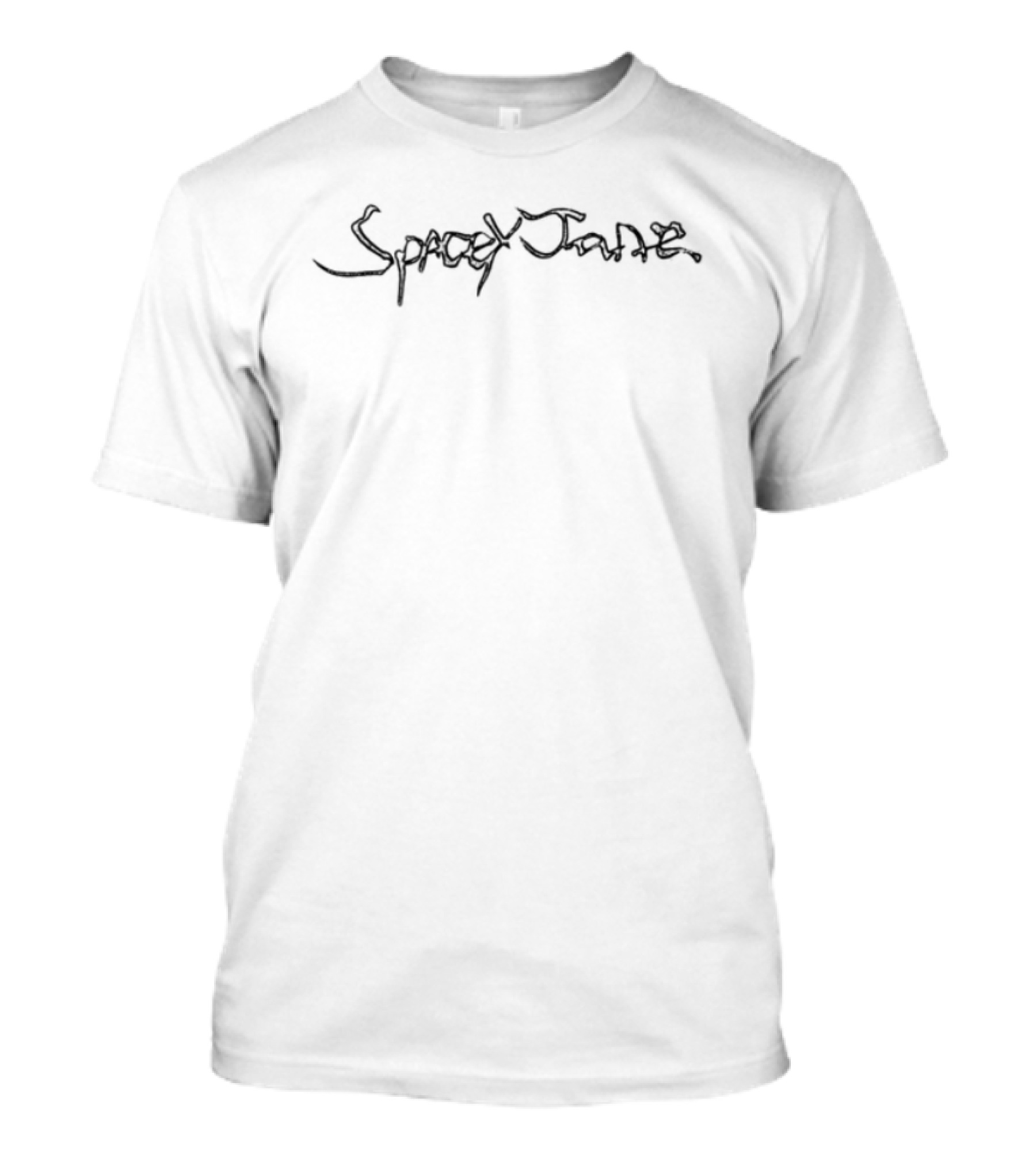 Spacey Jane Black Script Font Minimalist Style T-Shirt