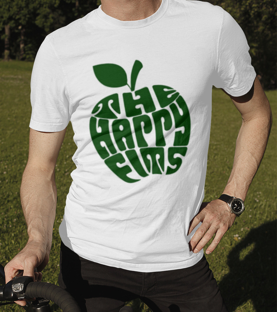 The Happy Fits Green Apple Text Art T-Shirt