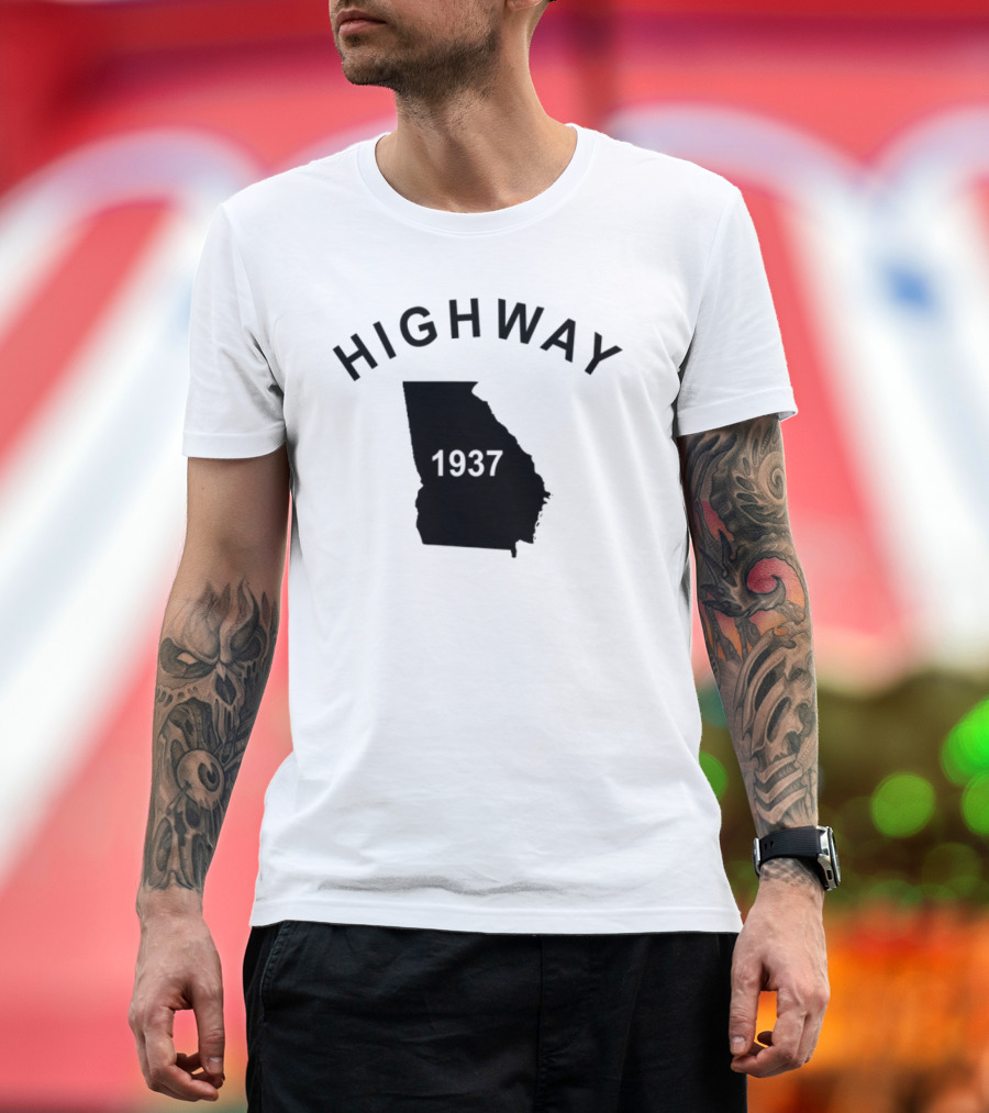 Highway 1937 Georgia Map Design Tyrus T-Shirt