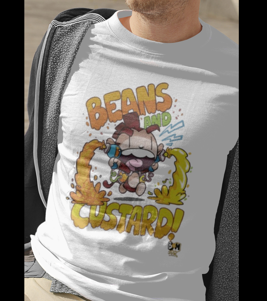Beans And Custard Monkey Splash Comic Style Adventure T-Shirt