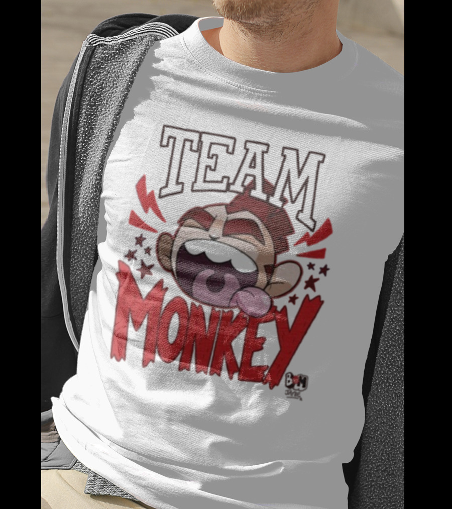 Team Monkey Bunny Vs Monkey Team Supporters Fun Face T-Shirt