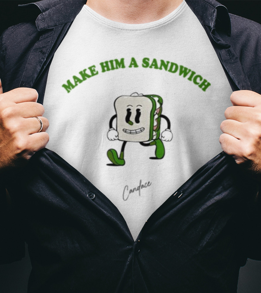Candace Owens Make Him A Sandwich Walking Sandwich Character T-Shirt