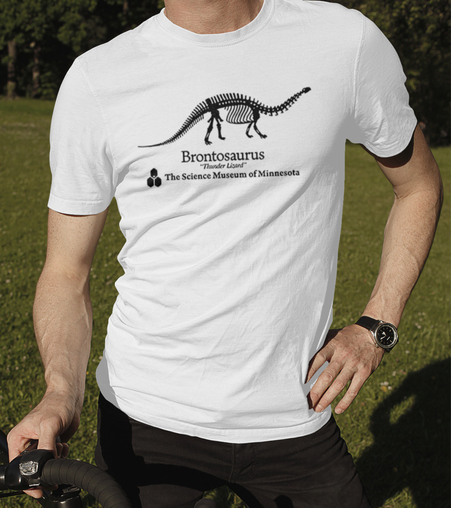 Brontosaurus Thunder Lizard The Science Museum Of Minnesota Stranger Things Dustin T-Shirt