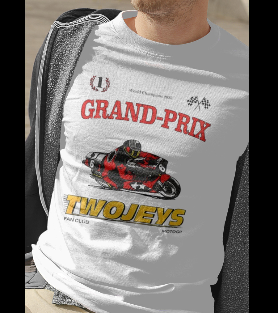 Grand Prix World Champions 2025 Twojeys Moto Racing Fan Club T-Shirt