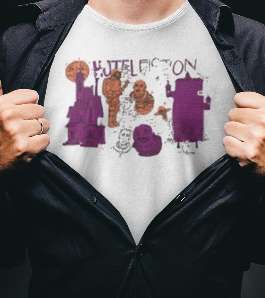 Hotel Fiction Astronaut Space Adventure Moon And Rocket Scene T-Shirt