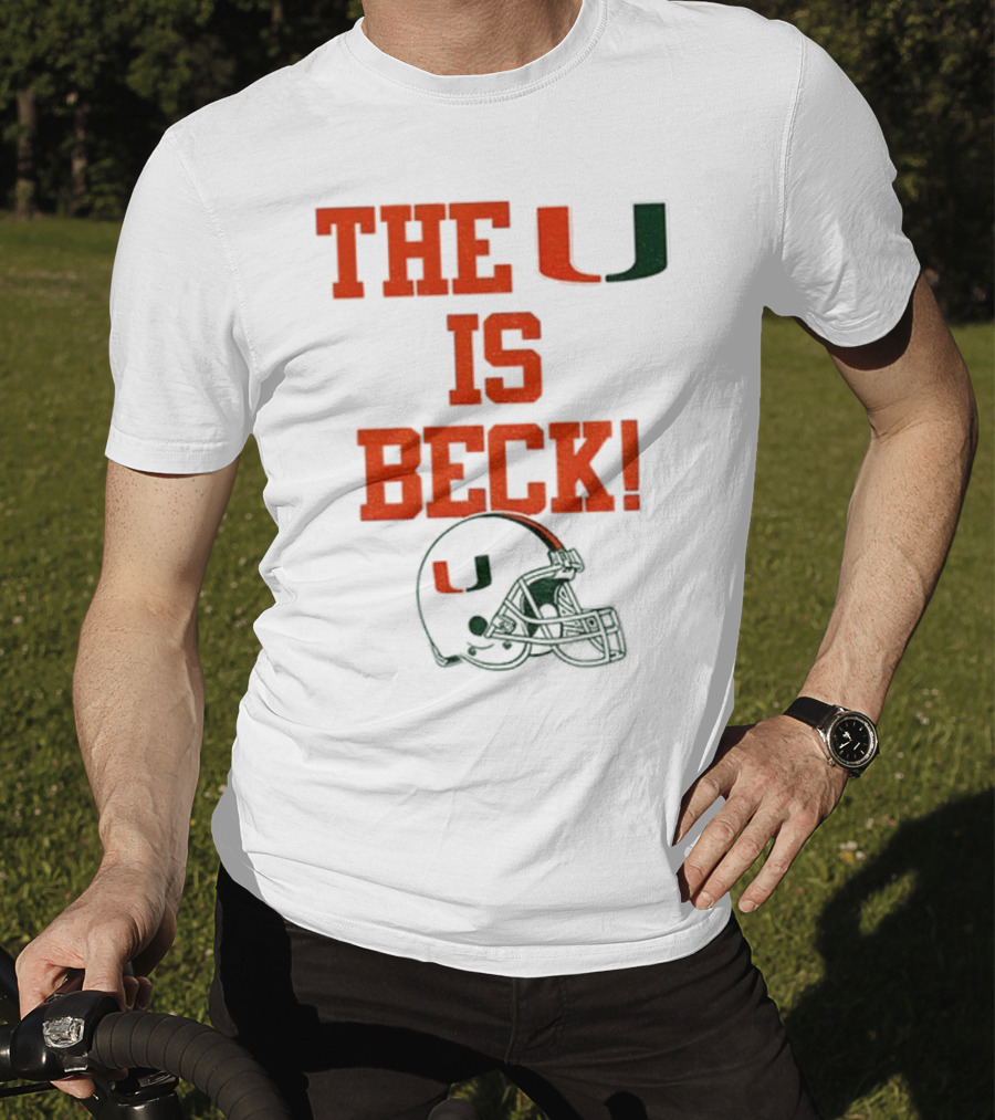 The U Is Beck Miami Hurricanes Helmet NFL Football Lover T-Shirt