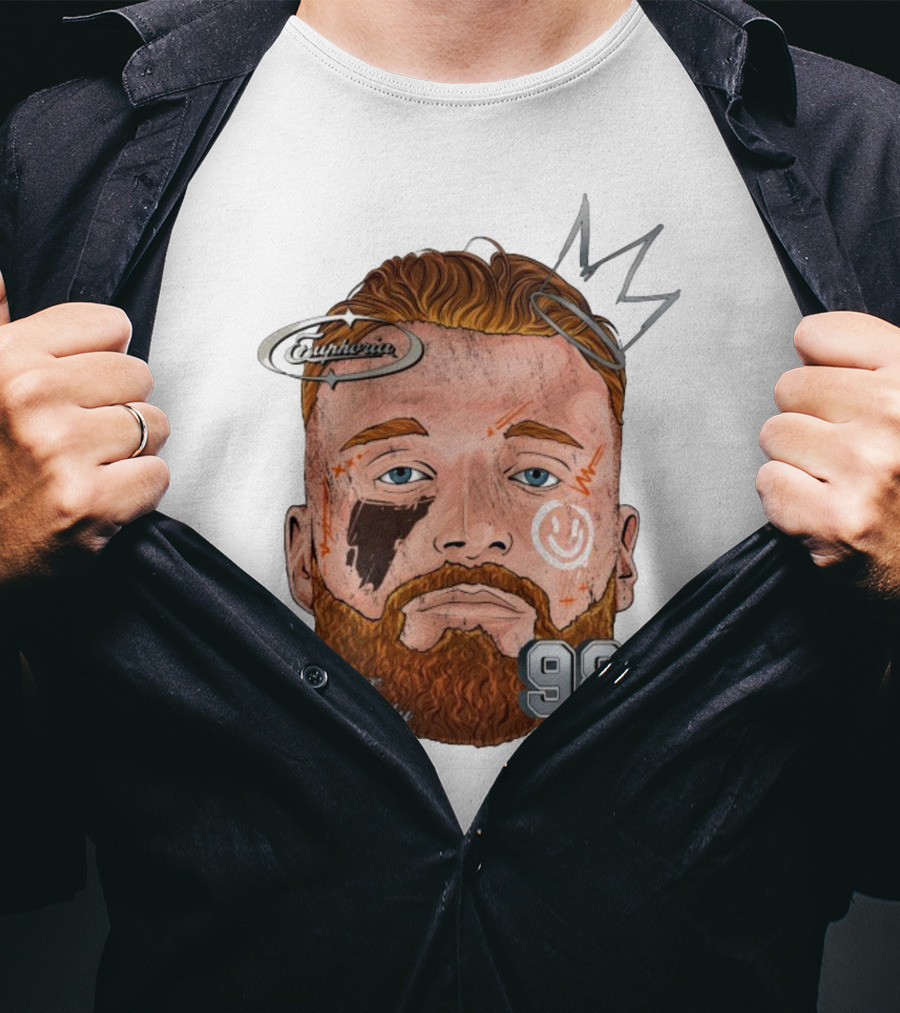 Euphoria Maxx Crosby 98 NFL Fat Head Illustration T-Shirt