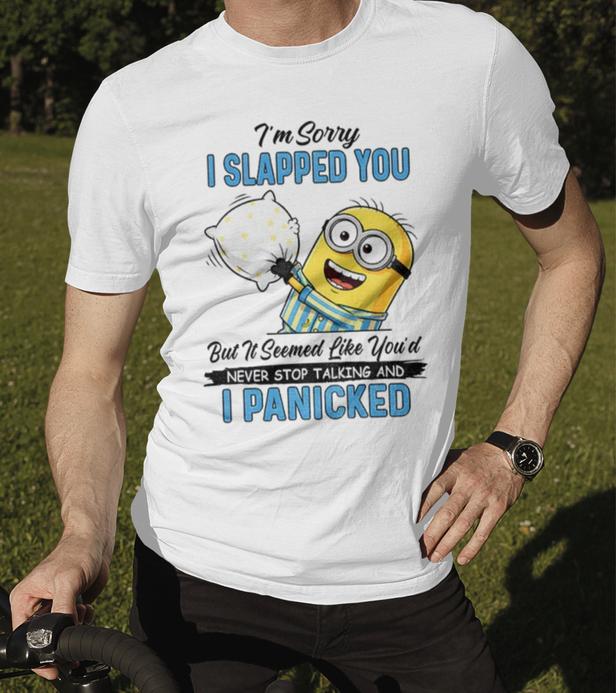 Minion I Slapped You I Panicked Pillow Fight Pajamas T-Shirt