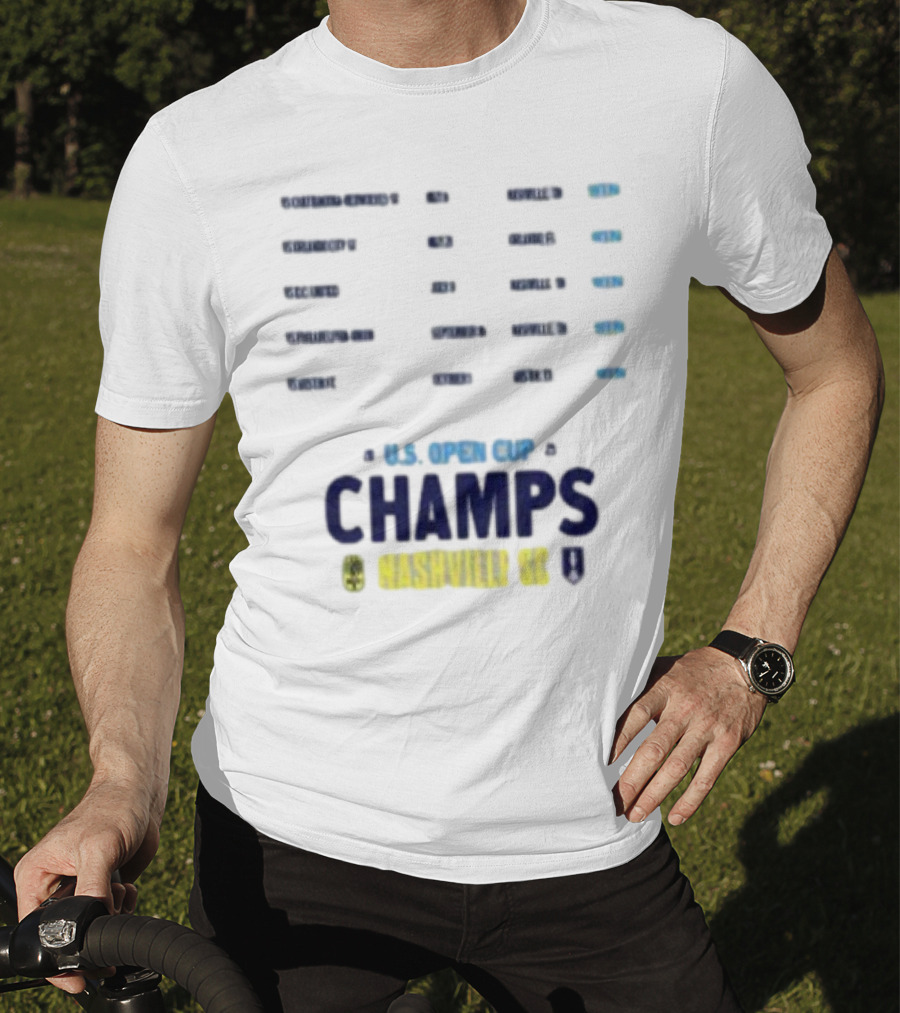 U.S. Open Cup Champs 2025 Nashville SC Concert Trophy T-Shirt