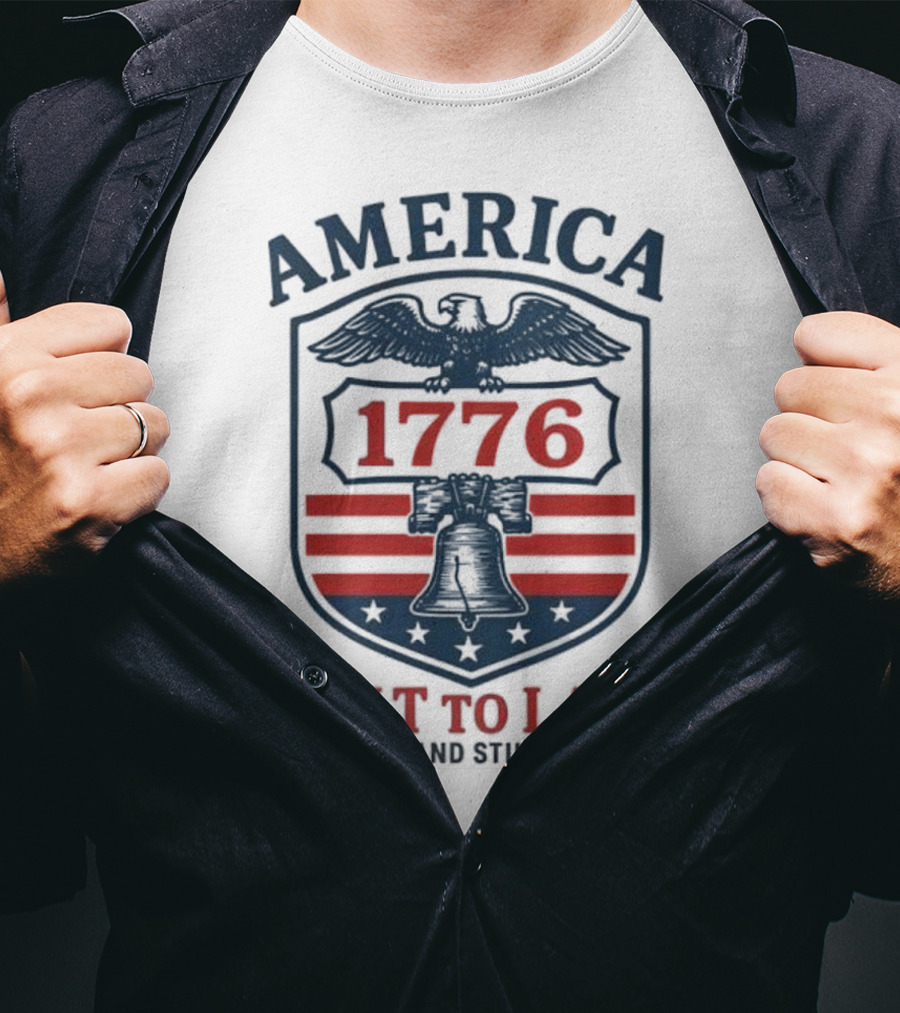 Philadelphia Phillies America 1776 Eagle Liberty Bell Built To Last 250 Years And Still Growing T-Shirt