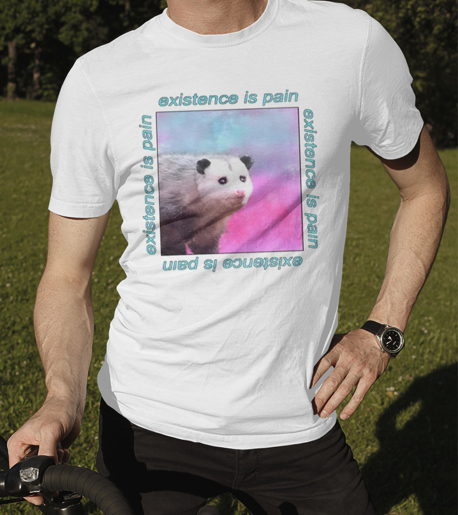 Existence Is Pain Possum Vintage Retro Theme T-Shirt