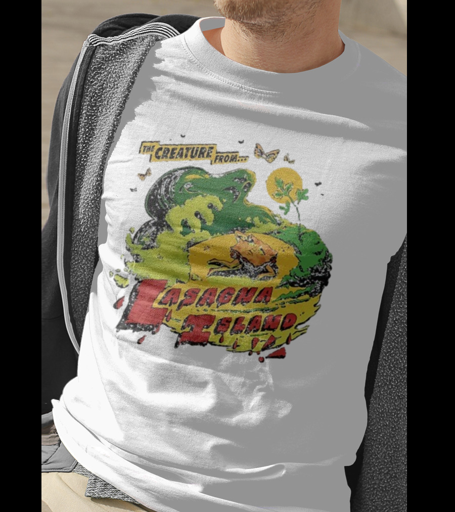 The Creature From Lasagna Island Vintage Horror Design October 2025 T-Shirt