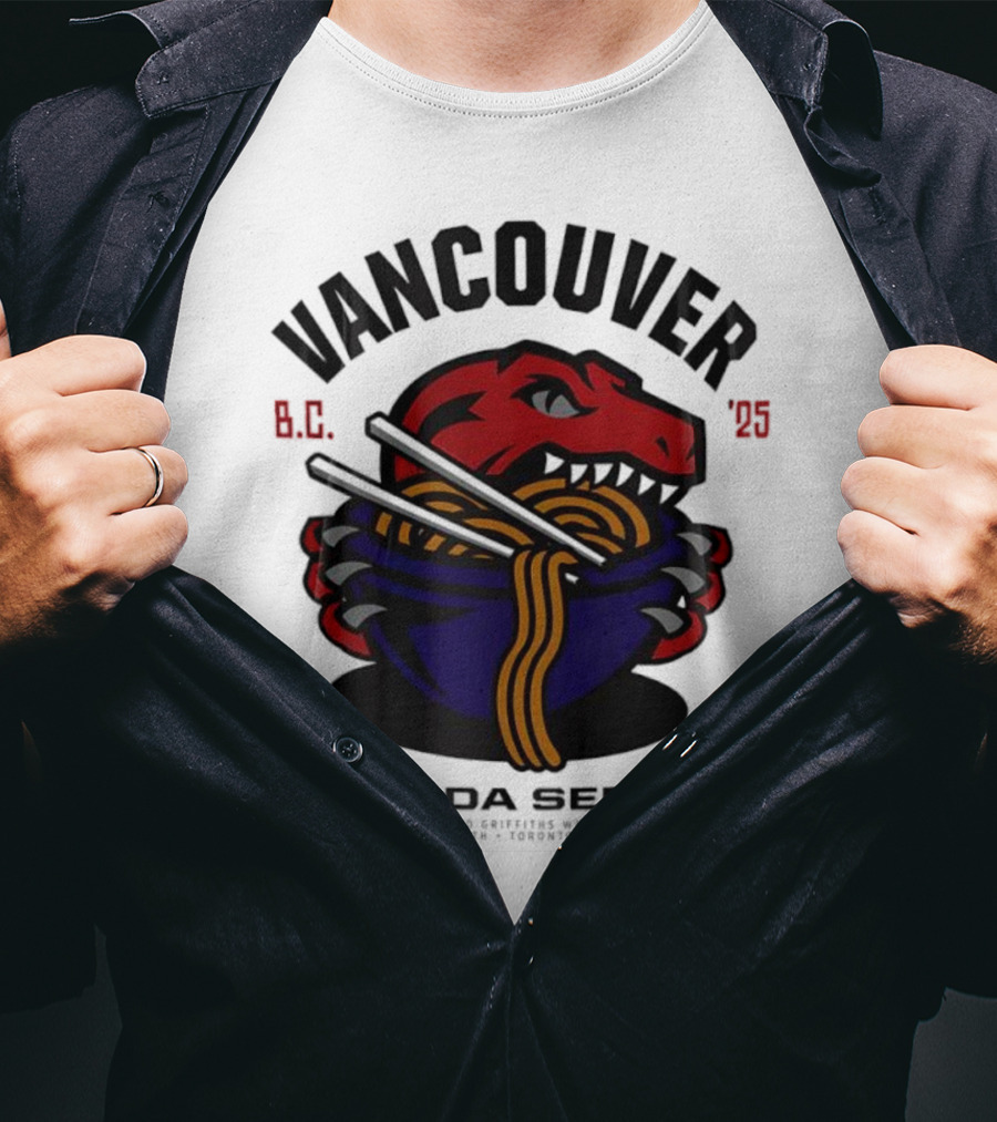 Vancouver BC 2025 Toronto Raptors Noodles Series T-Shirt