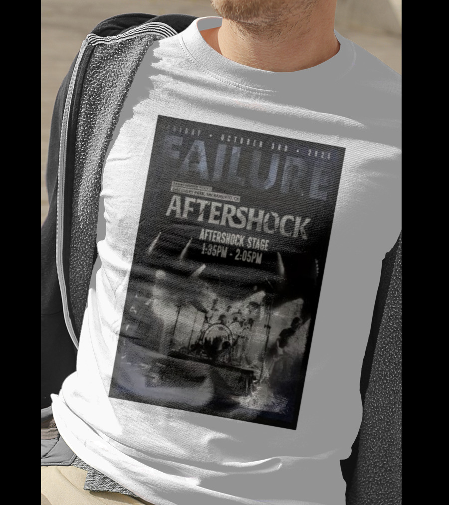 FAILURE Aftershock Discovery Park Sacramento October 3rd 2025 Tour T-Shirt