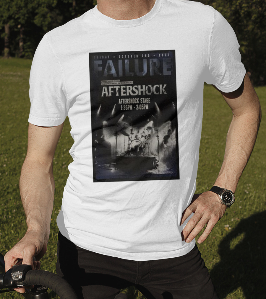 FAILURE Aftershock Discovery Park Sacramento October 3rd 2025 Tour T-Shirt