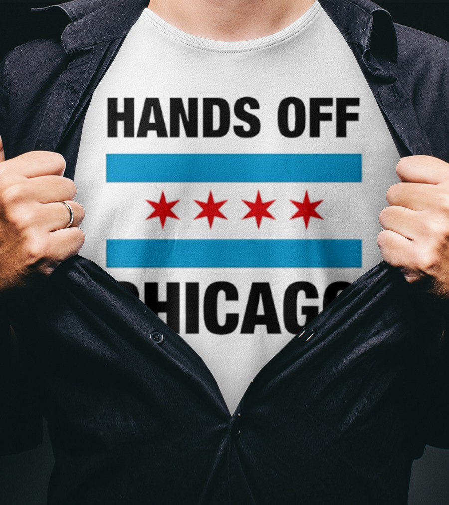 Chicago Flag Iconic Four Red Stars Blue Stripes T-Shirt