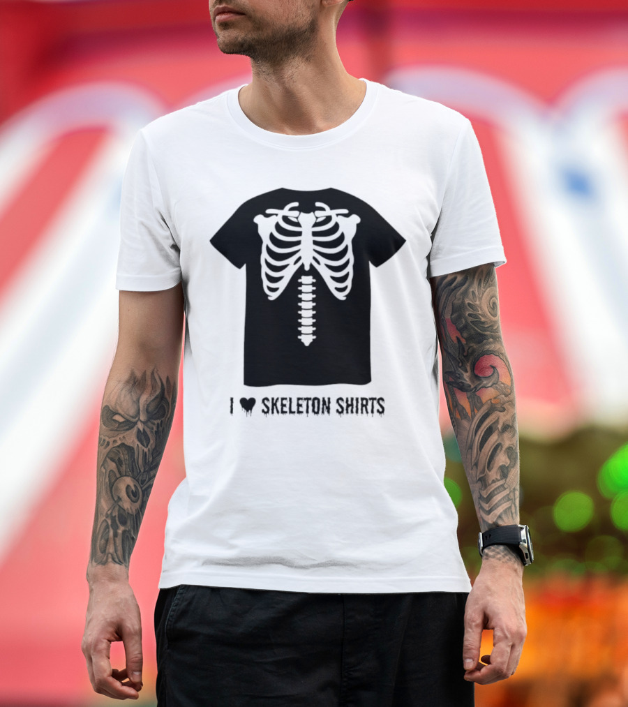 I Love Skeletons Heart Original Skeleton T-Shirt
