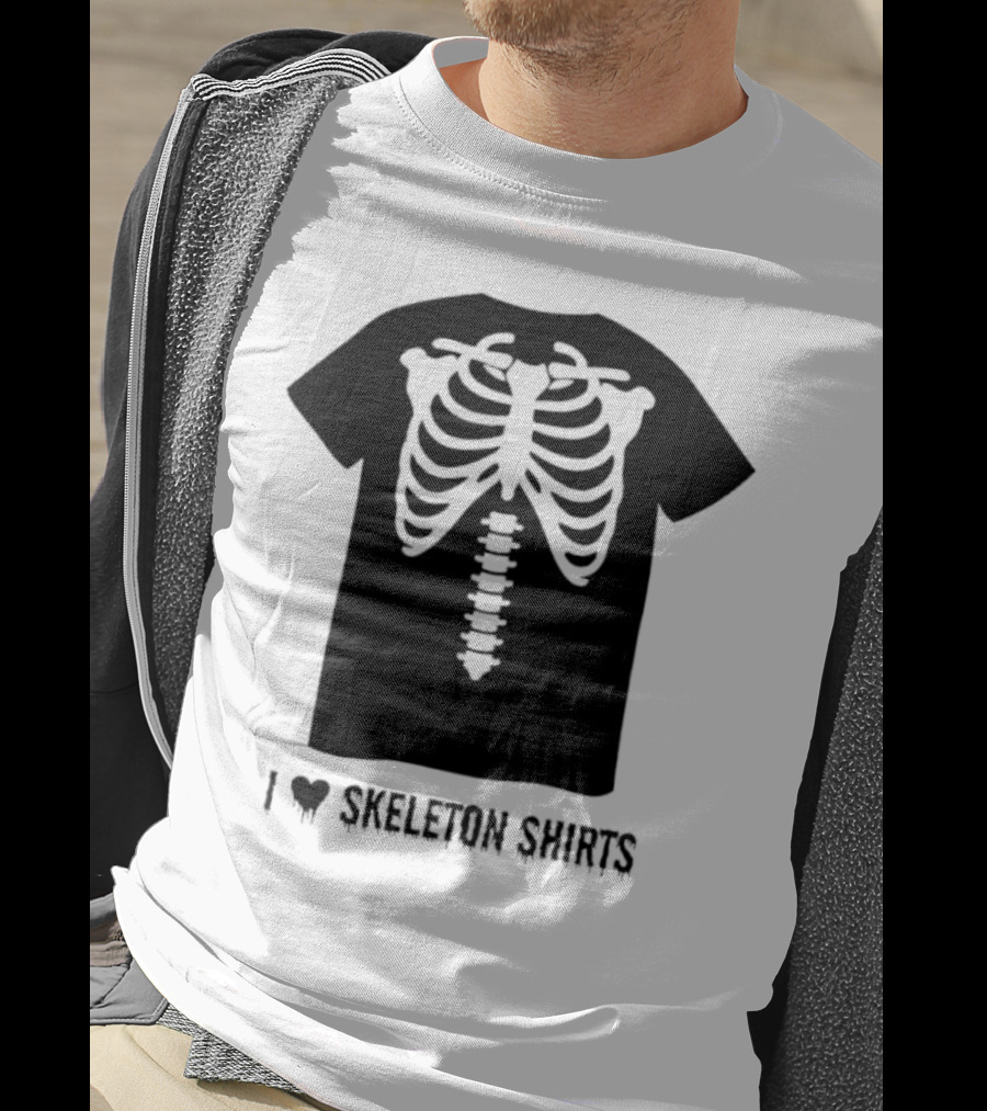 I Love Skeletons Heart Original Skeleton T-Shirt