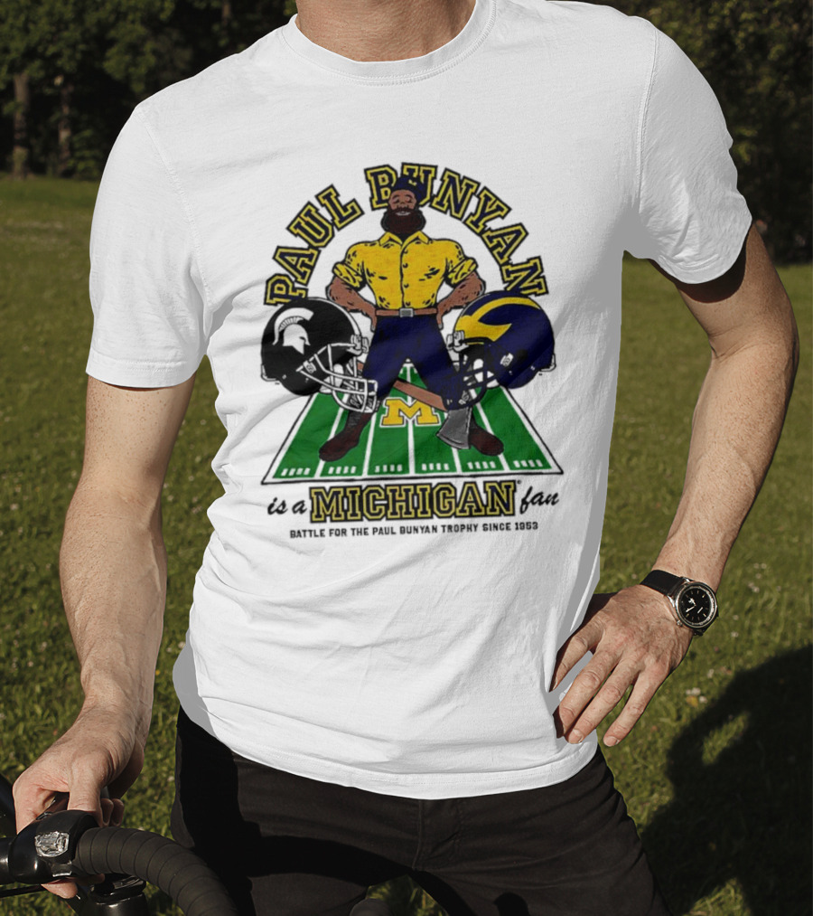 Paul Bunyan Michigan Wolverines M Helmet Since 1952 T-Shirt