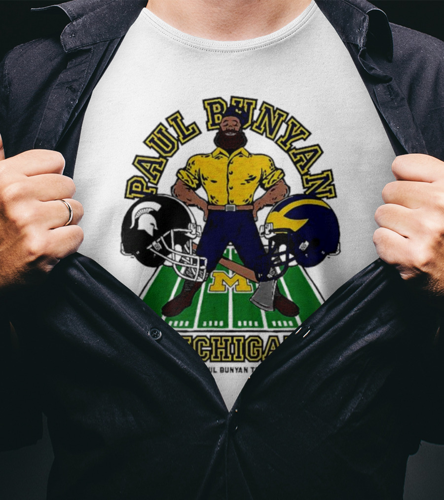 Paul Bunyan Michigan Wolverines M Helmet Since 1952 T-Shirt