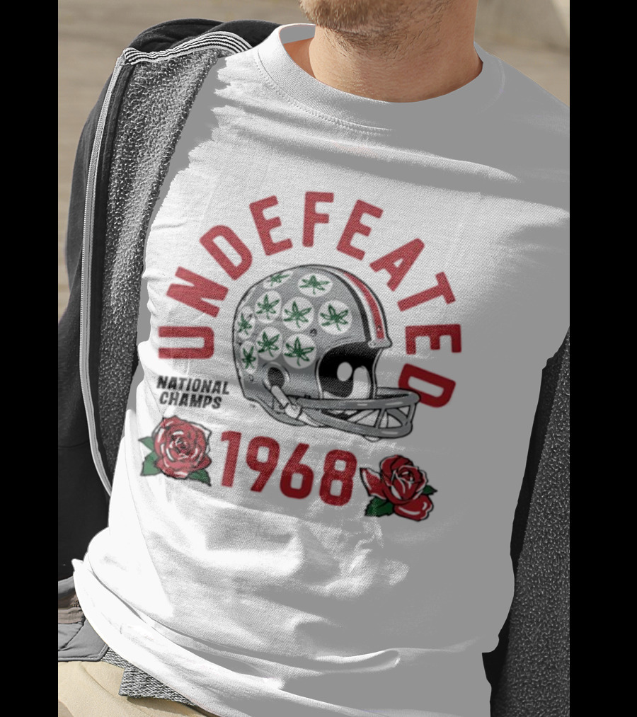 Ohio State Buckeyes Undefeated 1968 Rose Bowl Helmet T-Shirt