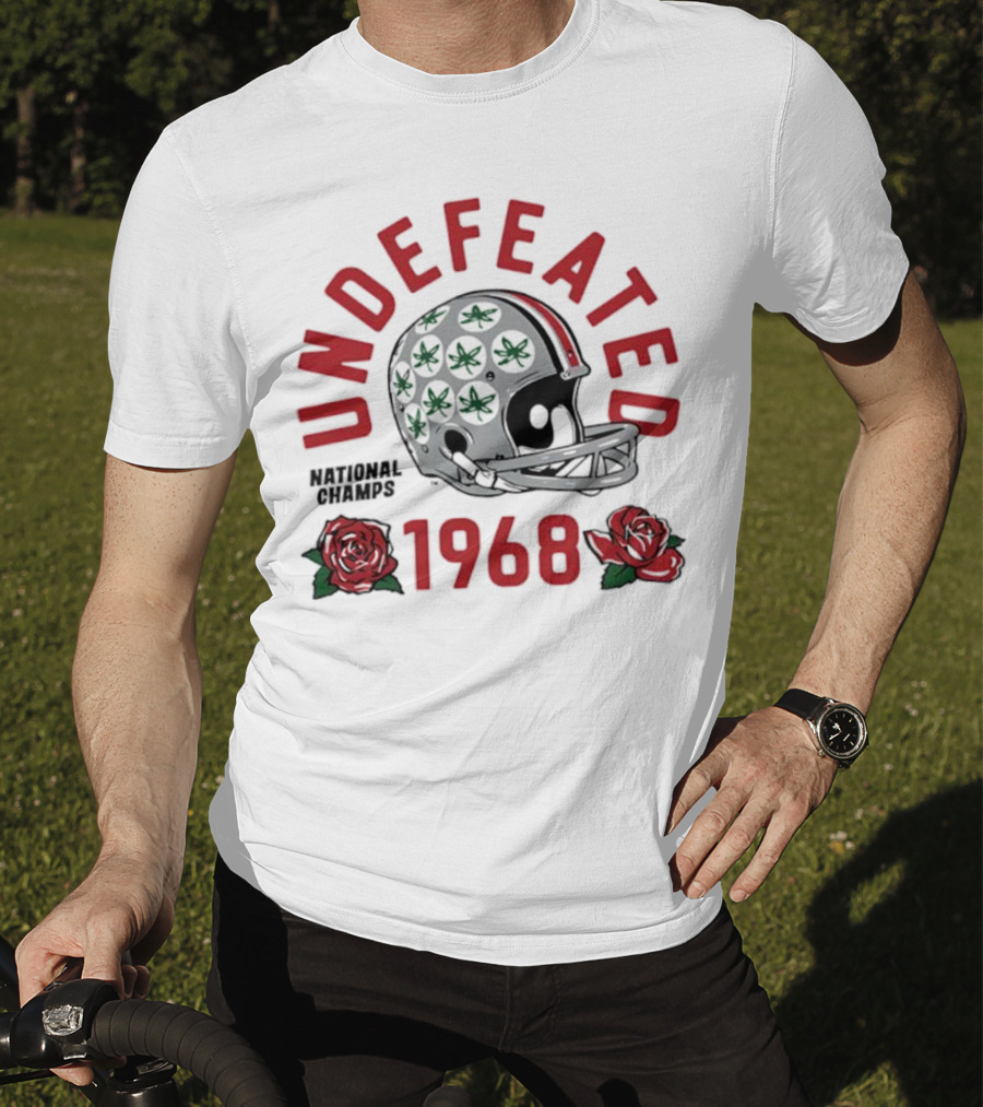 Ohio State Buckeyes Undefeated 1968 Rose Bowl Helmet T-Shirt