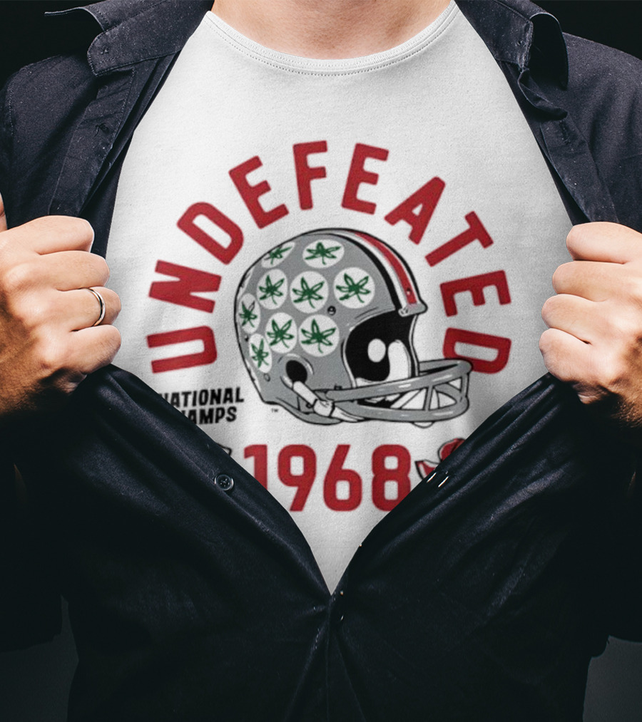 Ohio State Buckeyes Undefeated 1968 Rose Bowl Helmet T-Shirt