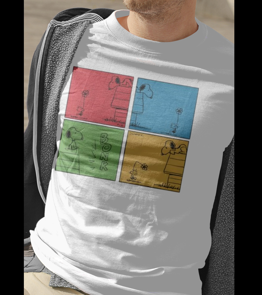 Snoopy And Woodstock Comic Panels Bonk Series By Schulz T-Shirt