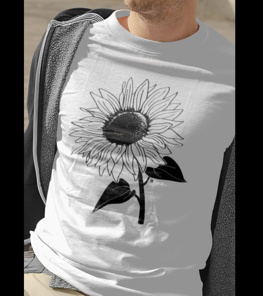 Sunflower Beautiful Botanical Art T-Shirt