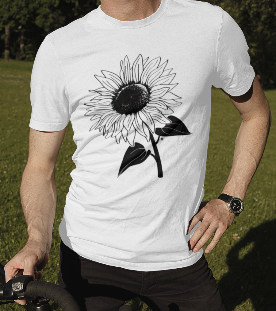 Sunflower Beautiful Botanical Art T-Shirt